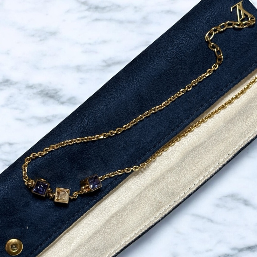 EUC LOUIS VUITTON Collier Gambling Necklace Pendant